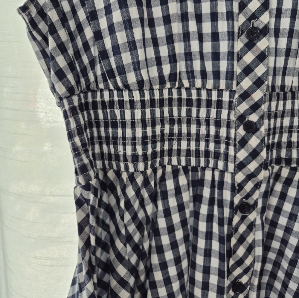 Papillon Classic Blue and White Gingham Dress Size Large - Picture 3 of 5